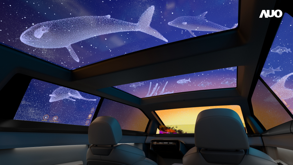 NG娱乐以Smart Cockpit 2025展示一系列领先业界的Micro LED Display HMI 解决方案，其中幻境全景天幕(Vitrual Sky Canopy)是全球首度导入大尺寸、透明Micro LED 显示器于天窗的应用，带来无边际的沉浸式体验